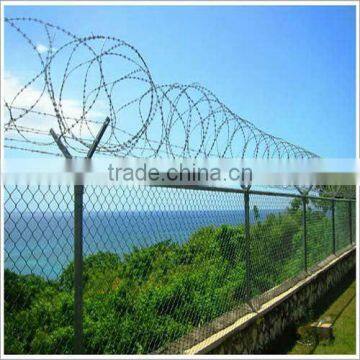 chain link fence top barbed wire fence