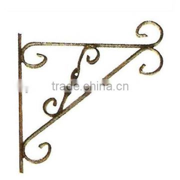 antique metal flower basket hanging hook in wall