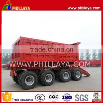 25ton 3axles Full Trailer Side Tipping Trailer photo-2