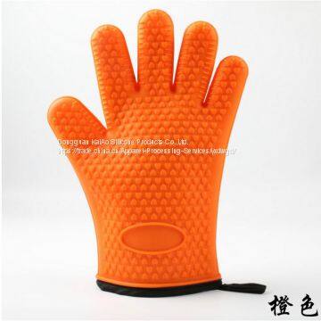 Cotton Heat-resistance Grill Mitt Silicone Glove BBQ Tool photo-2