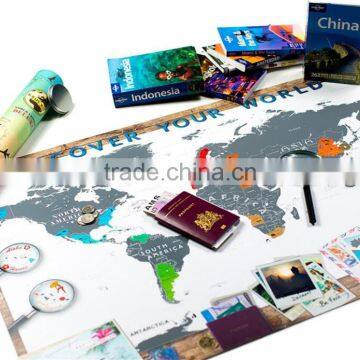 Scrape Map World Map Personalized Scrape off XL Size Unique and Large World Map Poster With a Layer AMA-16 photo-6