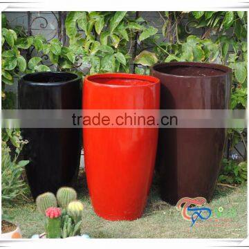 Fiberglass Indoor DecorationTall Flower Pot Planter photo-4