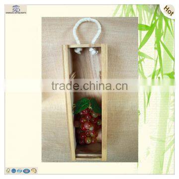 Antique String Handle Burning Color Wine Case Box photo-4