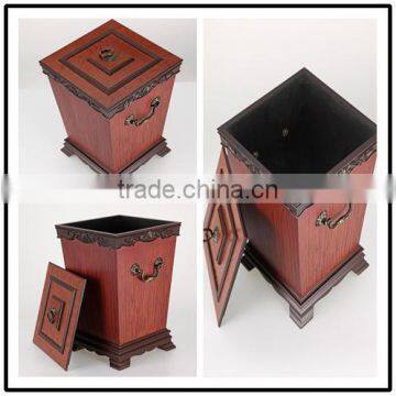 2015 Hot Selling New Style High Quality Wood Dustbin