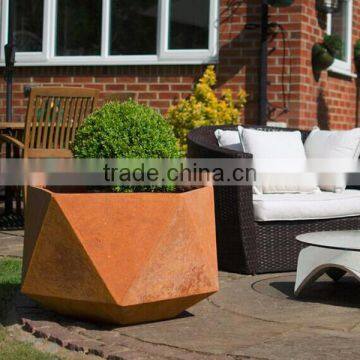 FO-9C52 Corten Steel Flower Pot/garden Planter/outdoor Decoration photo-2