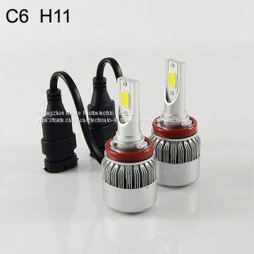 Led Headlight C6 h8 h9 H10 H11 Cob 30W/Bulb 60W/Set 6400lm/set LED Headlight Bulbs Hi/Lo Led Car Headlight Headlamp photo-3