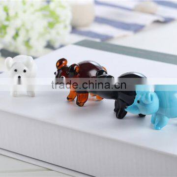 Colored Glass Pig Handicrafts for Household Decoration or Gifts photo-3