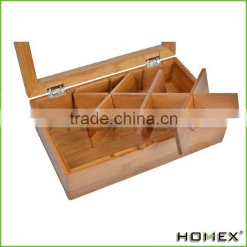 Bamboo Presentation Box, 8 Slot, Tea Not Included/Homex_Factory