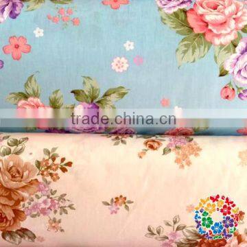 Wholesale Aqua Pinks Floral Flower Woven Cotton Fabric Size 100*150 cm photo-5