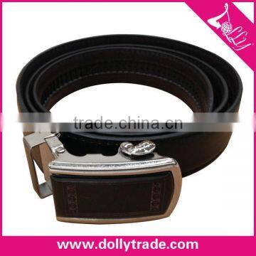 Black High Quality Auto Lock Buckle Men PU Leather Belts