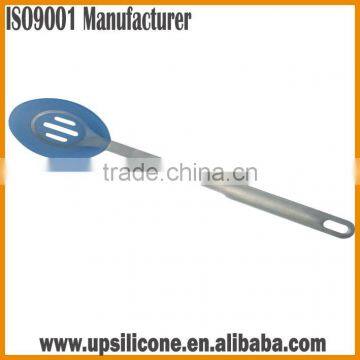 Silicone Draining Spoon With Stainless Steel Handle photo-6