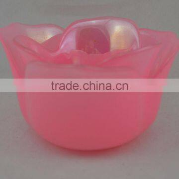 flower pink candle holder for gift and holidays