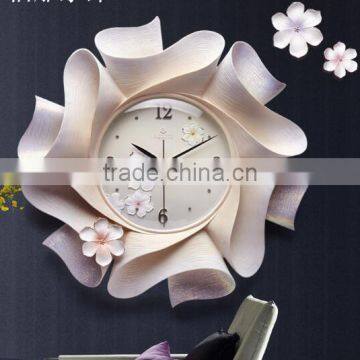 M22A Momoda Living Room Creative Modern Hanging Fancy Elegant3D Flower Wall Clock Quiet Quiet Quartz Decoration Large Wall Clock photo-2