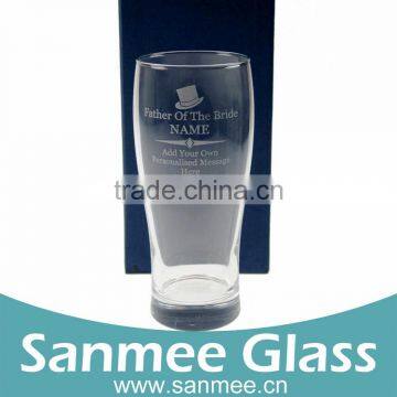 2015 New Glass Cup Gift Set Packaging Customized Pattern Beer Glass Mug