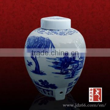 Antique chinese porcelain jar for wine storage