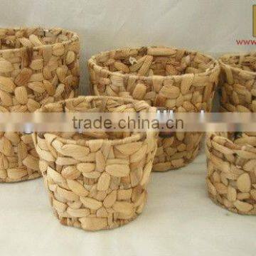 Round water hyacinth basket/flower planter/pot