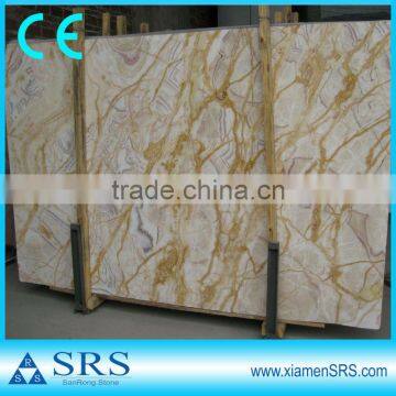 Beige exotic prefab marble slab