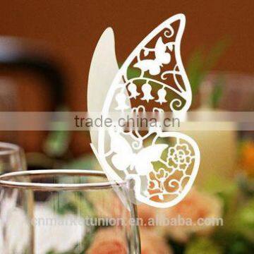 Party Favors Supplier Wine Glass Card Laser Cut Wedding Invitation Card photo-2