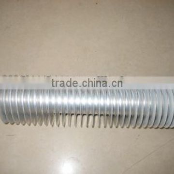 Straight fin heat radiating pipe