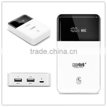 Universal External Battery 2.4A Pisen LCD Mobile Power Bank 10000mAh Portable Charger Dual USB Output CB CE FCC Certificate