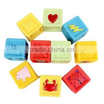 Baby Learning Blocks Set Baby Blocks Toys Non-toxic Soft Plastic Cartoon Cube Building Blocks Children Educational Toy photo-2