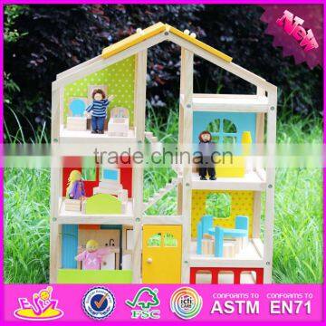 2016 New Fashion Children Wooden Dollhouse Kits for Sale W06A082 photo-5