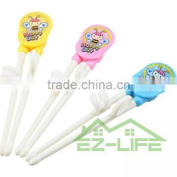 Korean Baby Flatware Sets Plastic Training Chopsticks and Stainless Steel Spoon photo-2