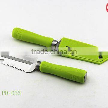 PD-055 4 in 1 multi function kitchen knife with peeler and scraper apple peeler corer slicer with safe protector