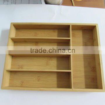 2017 hot wholesale natural bamboo drawer organizer