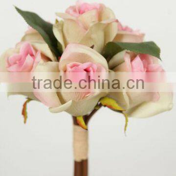 wedding bridal artificial silk flower rose bouquet