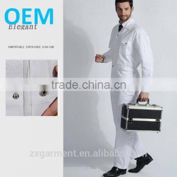 Wholesale white safety coverall workwear uniforms / working coverall manufacturer