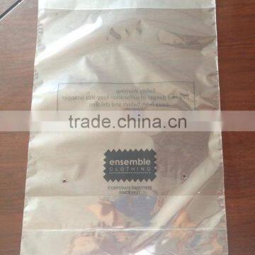 transparent clear plastic shirt PP bags with gusset with adhesive for shirt accessory