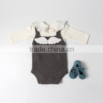 New Arrival Product Angel Wings Baby Knitted Romper for Winter and Autumn Wear photo-2
