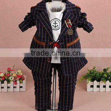 Wholesale Vertical Stripe Three-piece Boys Suit of 0-3 Years Old photo-2