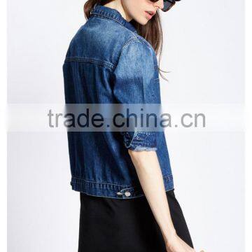 New Arrival Outdoor Winter Bulk Wholesale Loose Jean Jacket Wholesale photo-6