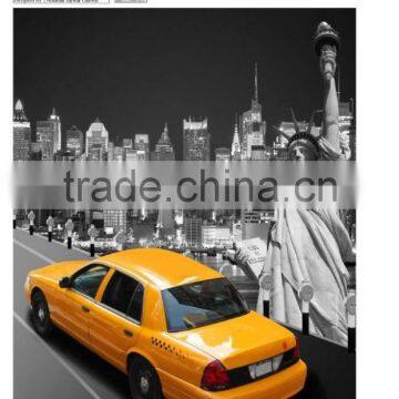 Popart design fleece blanket TAXI throw blanket