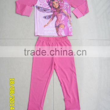 Children Pajama Set for Winter, 2016 New Design High Technology Printed Girls Children Winter Cotton Pajama Set. photo-2