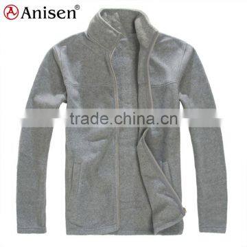 apparel manufacturer pocket outdoor wear plain grey xxxxl men's polar fleece coat