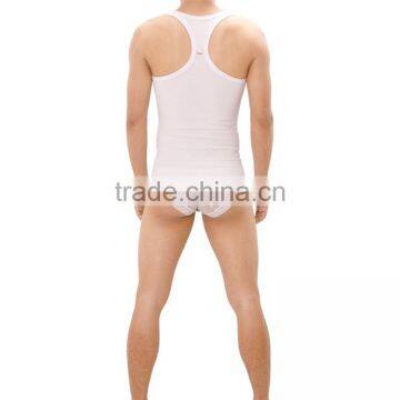 New Arrival 2014 Men Slim Stringer Vest 100% Cotton Square Collar SU15003 photo-3