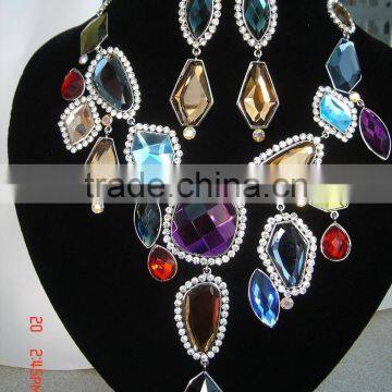 fashion necklace sets, fashion CZ stone jewelry sets,fashion accessories,fashion large jewelry,fashion alloy jewelry