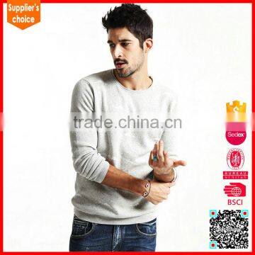 New fashion long sleeves pullover basic alpaca sweater custom men