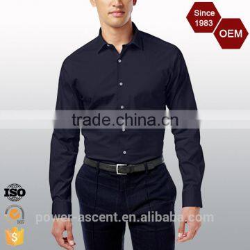 OEM High Quality Long-sleeve Comfortable Business Cotton Dress Shirts photo-3