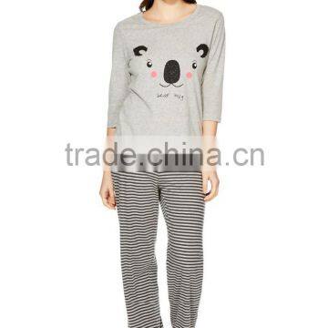 Women cute printed adult bear pajamas costume