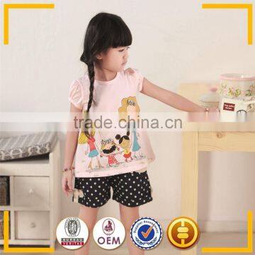 2015 hot sale children wear lovely pattern cotton kids wear for children t shirt