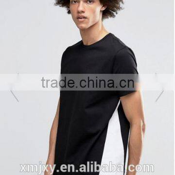 Summer New Style Men T-shirts Stitching T-shirt Hot Sale White and Black Stitch Made in China photo-4