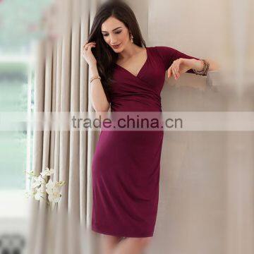 China Wholesale Maternity Clothes New Arrival Modern Maternity Dress photo-2