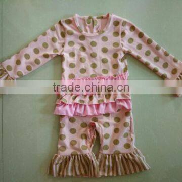 New Born Jumpsuits Giggle Moon Remake Wholesale Boutique Clothing Baby Girls Owl Printing Remake Ruffle Pants Outfit Sets photo-2