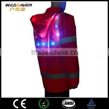 Led Safety Reflective Red Security Uniform/photographer Vest Jacket photo-2