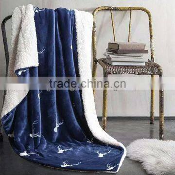 100% Polyester Bed Sheet Set Comfy Crochet Knit Christmas Print Throw Plush Fleece Blanket Korean Blanket for Home Textile photo-3