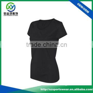 High Quality Simple Design Deeply O-neck Women's Polyester T-shirt photo-4